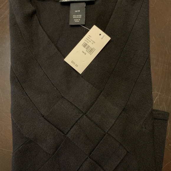 Lane Bryant Body-Con Sweater w/ Woven Bodice - Picture 11 of 11